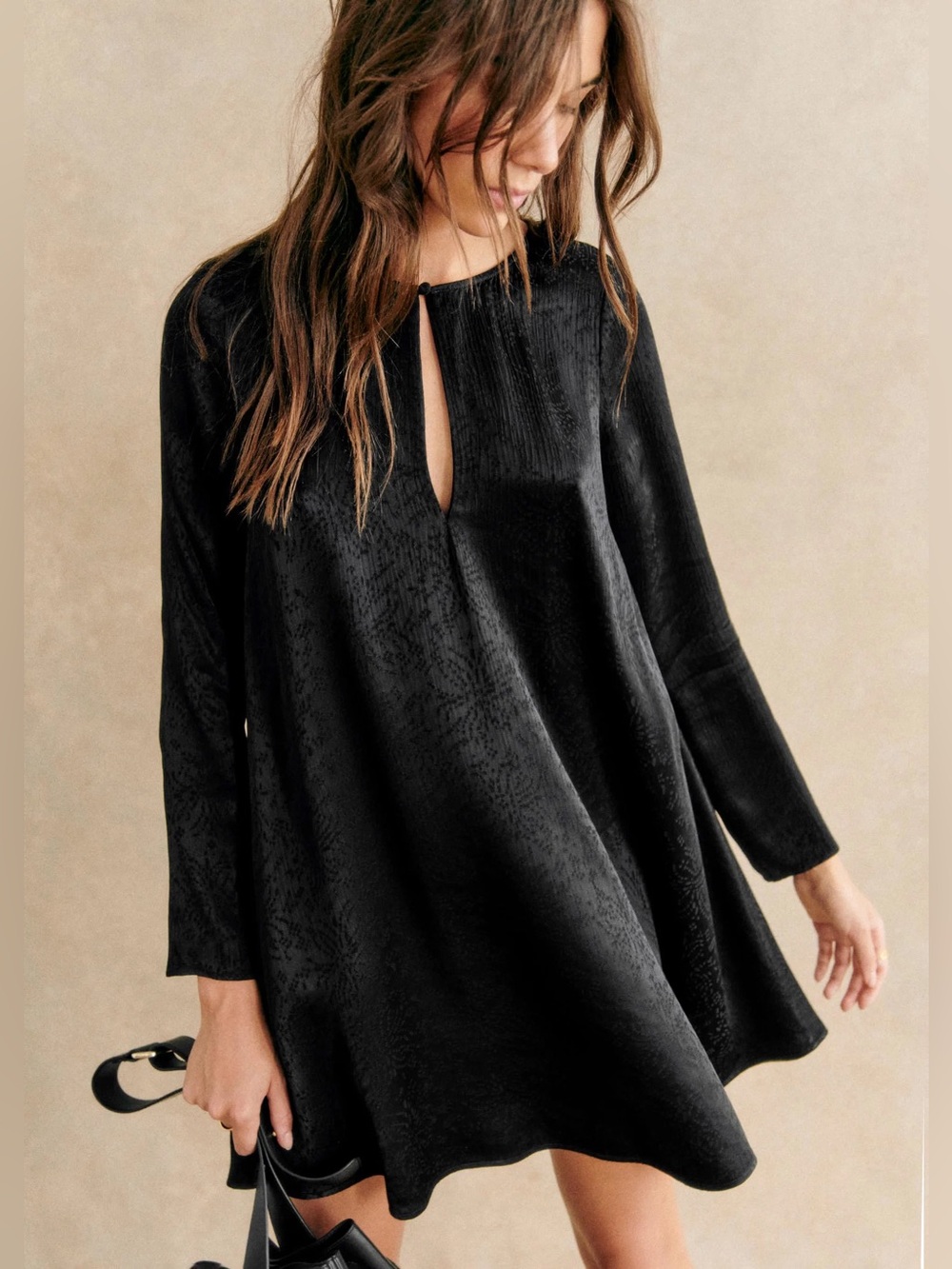 Sezane Ariette Dress Black XS